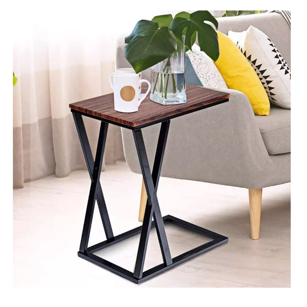 X-Shaped Modern Side Table - Durable Wood Sofa & Coffee Table