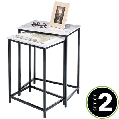 Nesting Side Table - Metal & Wood Design for Living Room