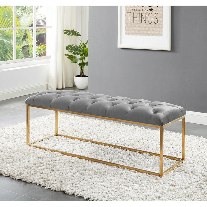 Modern Living Room Furniture Sofa Stool & Ottoman Fabric Velvet Bed End Stool Long Benches