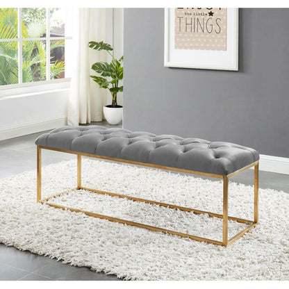 Modern Living Room Furniture Sofa Stool & Ottoman Fabric Velvet Bed End Stool Long Benches