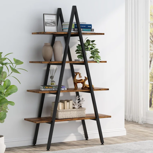 4-Layer Triangle Shape Book Rack Metal