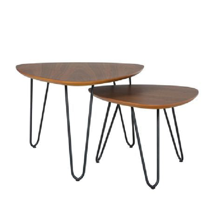 Manor Park Nesting Living Lounge Drawing Room Centre Side Hairpin Table (Set of 2)