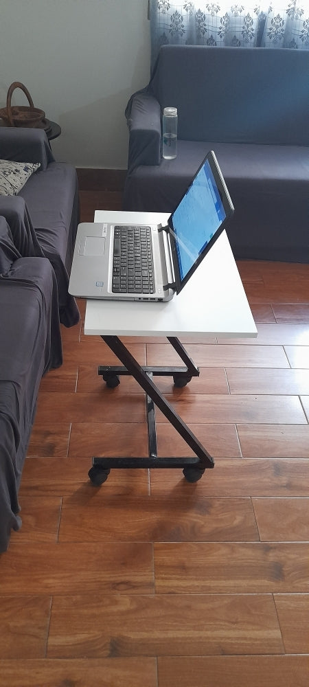 Folding Laptop Table With Wheels and foot Rest Z Model