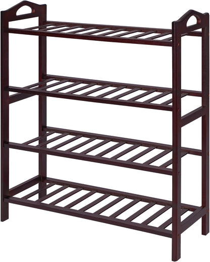 Wood Shoe Rack - 3/4/5 Shelf Multi-Purpose Storage Organizer