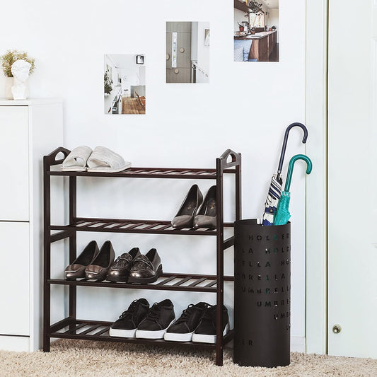 Space-Saving Metal Shoe Rack for Closet Organization