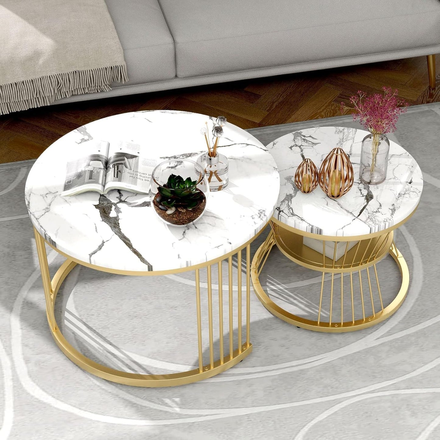 2 Set Of Nesting Table Luxury Style For Room