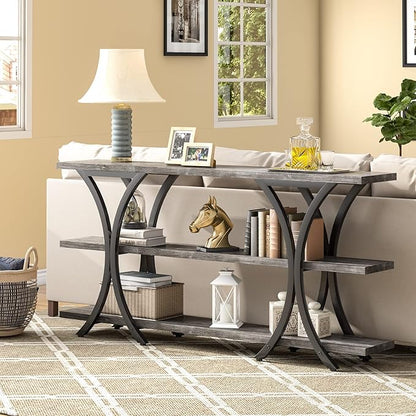 Long Narrow Console Table Sofa Table for Entryway Living Room