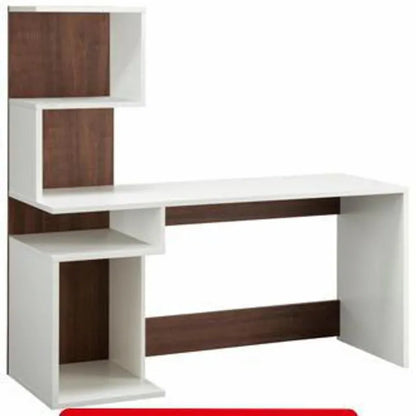 Stylish-Study Table White And Brown Stylish