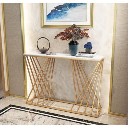 Double Cross Rods Console Fancy Hallway Table