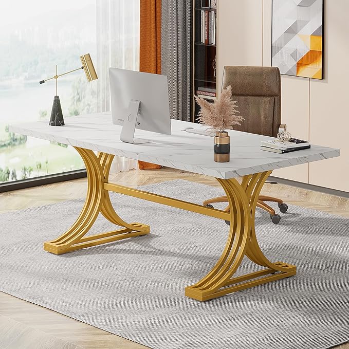 "Computer Desk MetalCurve Professional Work Desk for Office, Study Room, Home Workspace, Professional Setup"