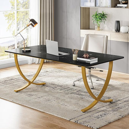 Computer desk features a durable top, stable structure, and modern minimalist design that fits perfectly in offices, study areas, and home setups.