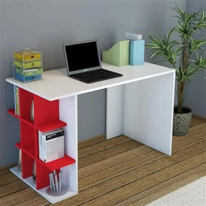 New Study Laptop Desk For Bedroom White and Red