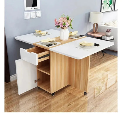 Wood Space Saving Folding Dining Table Multi Purpose
