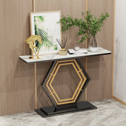 Metal Console Table, Narrow Hallway Tables for Entryway