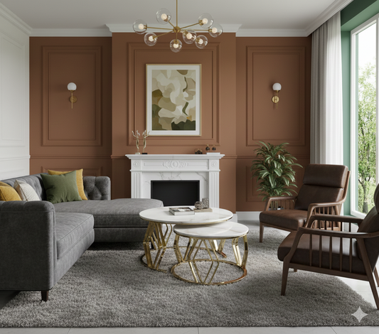 Gold Metal Center Table Set - 3 Piece Nesting Tables for Living Room