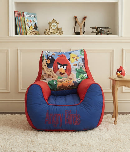 Angry Birds Bean Bag Chair for Kids | Soft & Comfortable Kids Bean Bag Sofa | Fun Cartoon Seating for Boys' Bedroom & Playroom