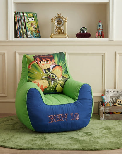Ben 10 Bean Bag for Boys | Comfortable Cartoon Bean Bag Chair for Kids’ Bedroom, Playroom & Gaming