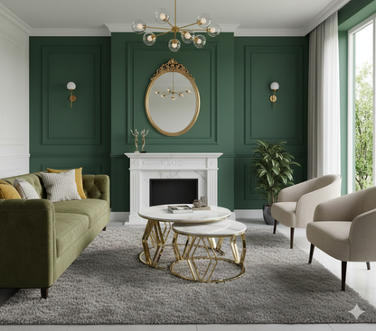 Gold Metal Center Table Set - 3 Piece Nesting Tables for Living Room