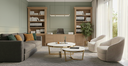 Modern Gold Frame Center Table Set - Stylish Coffee Tables for Home & Office