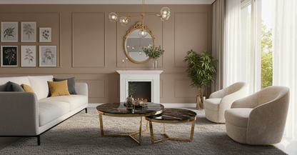 Modern Gold Frame Center Table Set - Stylish Coffee Tables for Home & Office