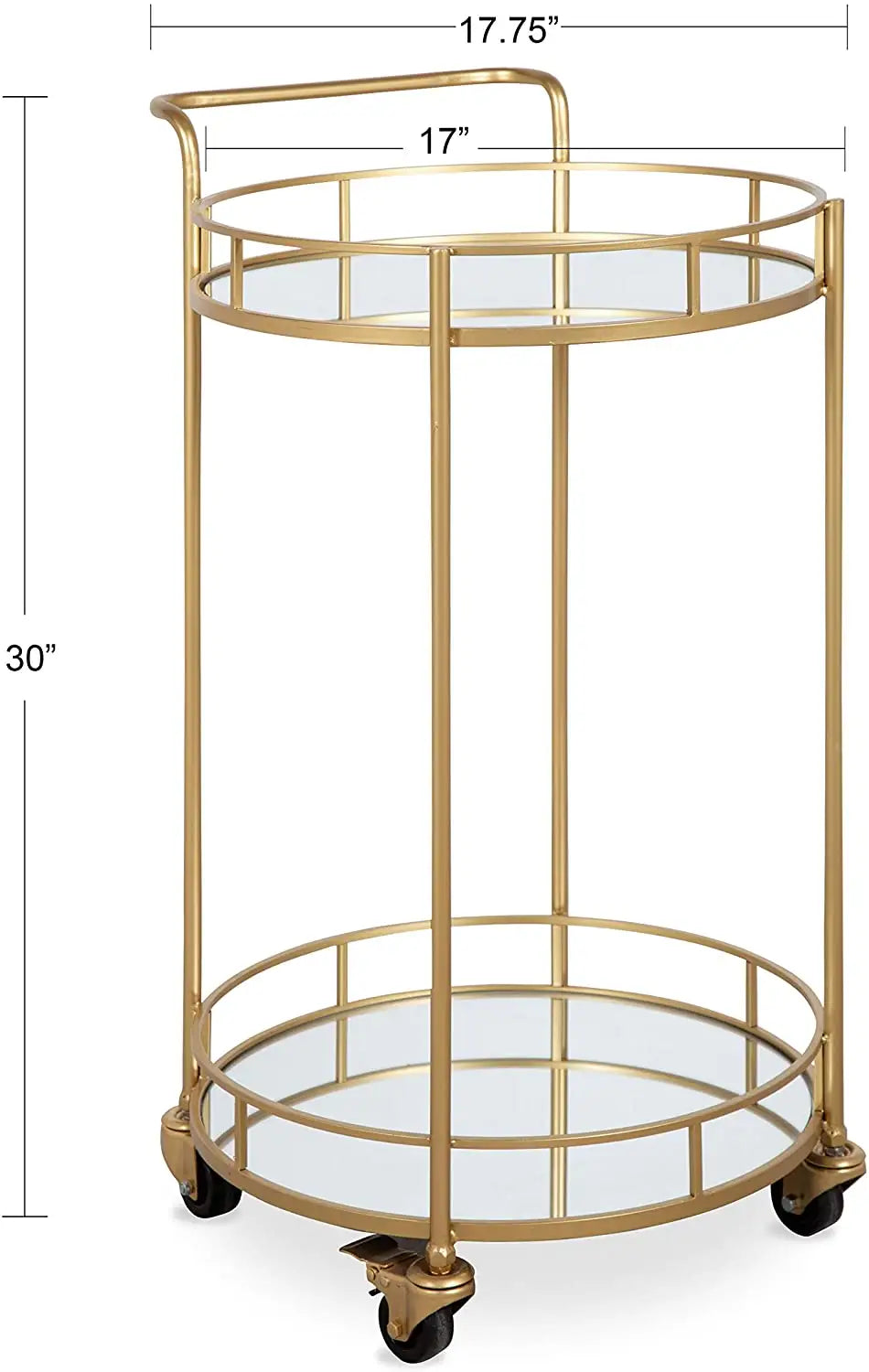 Tea Trolley Golden Wheel Arabic Round Trolley