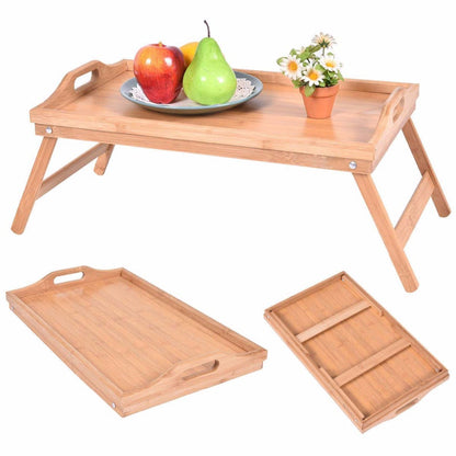 3-Piece Tray Set with Handles - Serving & Bed Table Tray