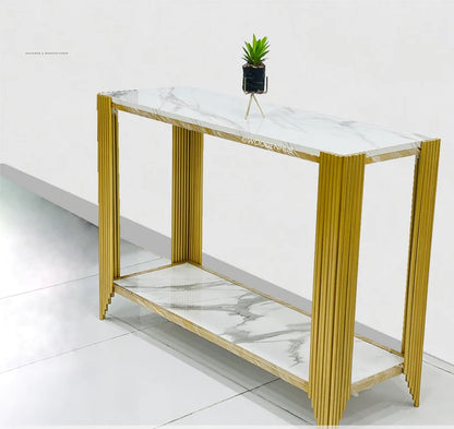 Console Side Rods Center Double Sheet Table