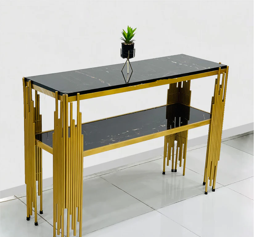 C4 Console Table Narrow Rods Design Living Room Table