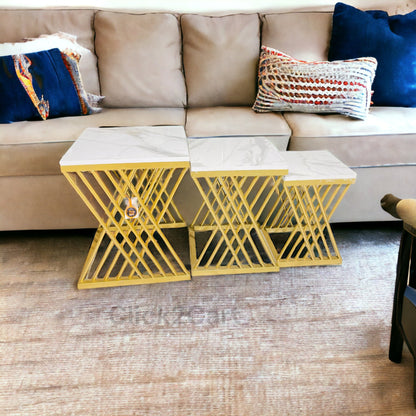 Luxury Nesting Table for Living Room - Home Decor Accent