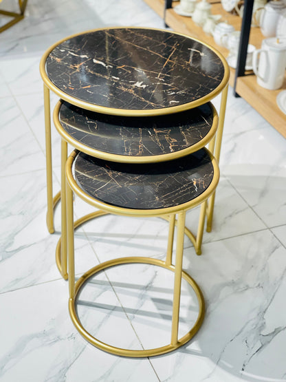 Nesting Table for Living Room - Round Decor Table