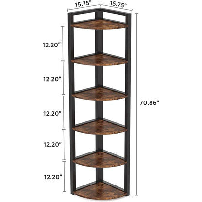 Living Room Book Shelf – 5/6 Layer Corner Bookshelf