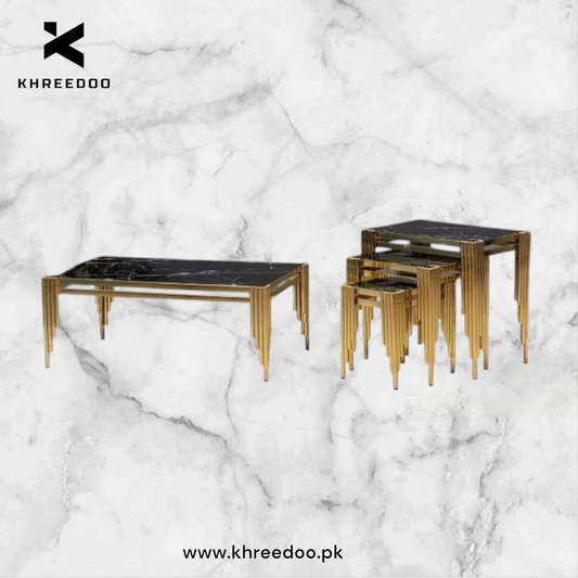 Coffee Tables + Center Table Round Modern Luxury Centre Coffee Tables (Set of 4)