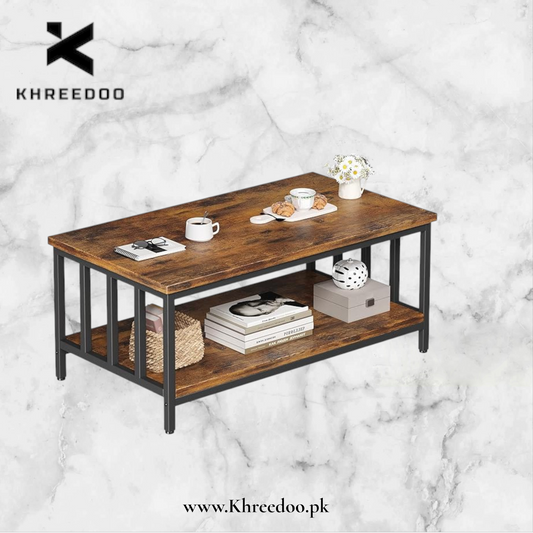 Wooden Center Table – Compact, Functional, and Elegant Coffee Table for Daily Use, Perfect for Homes, Offices, and Guest Spaces