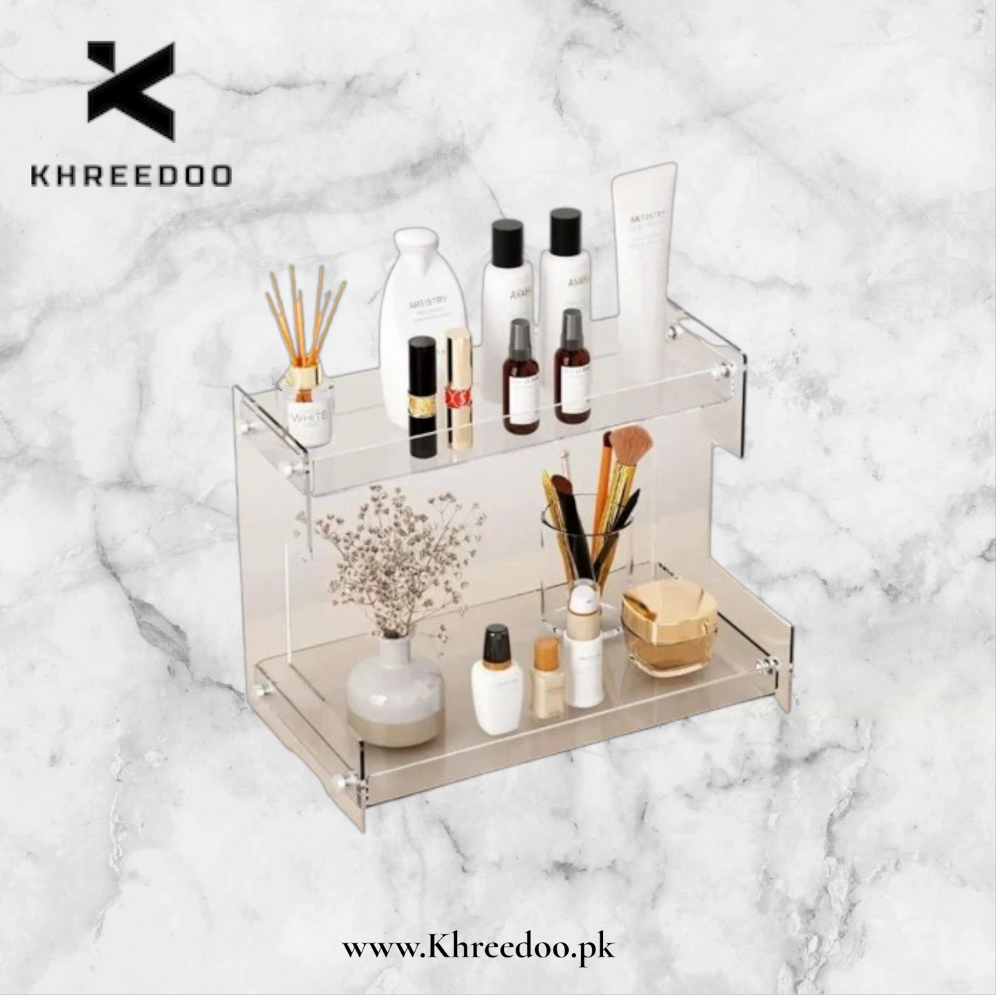 The Stylish Queen Acrylic Unbreakable Cosmetic Organizer 👑