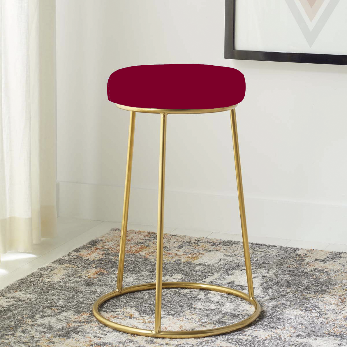 Round Stool Sofa Seat Style Ottoman Stool