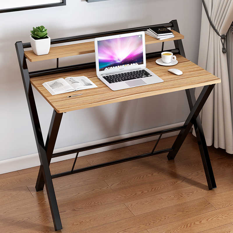 Double Layer Folding Computer Desk Laptop Table Multi Purpose Table
