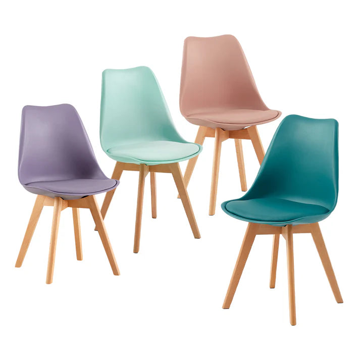 Modern Tulip Dining Chairs minimal design and soft cushioned seat it fits perfectly in dining areas, study corners, cafés, or modern living rooms