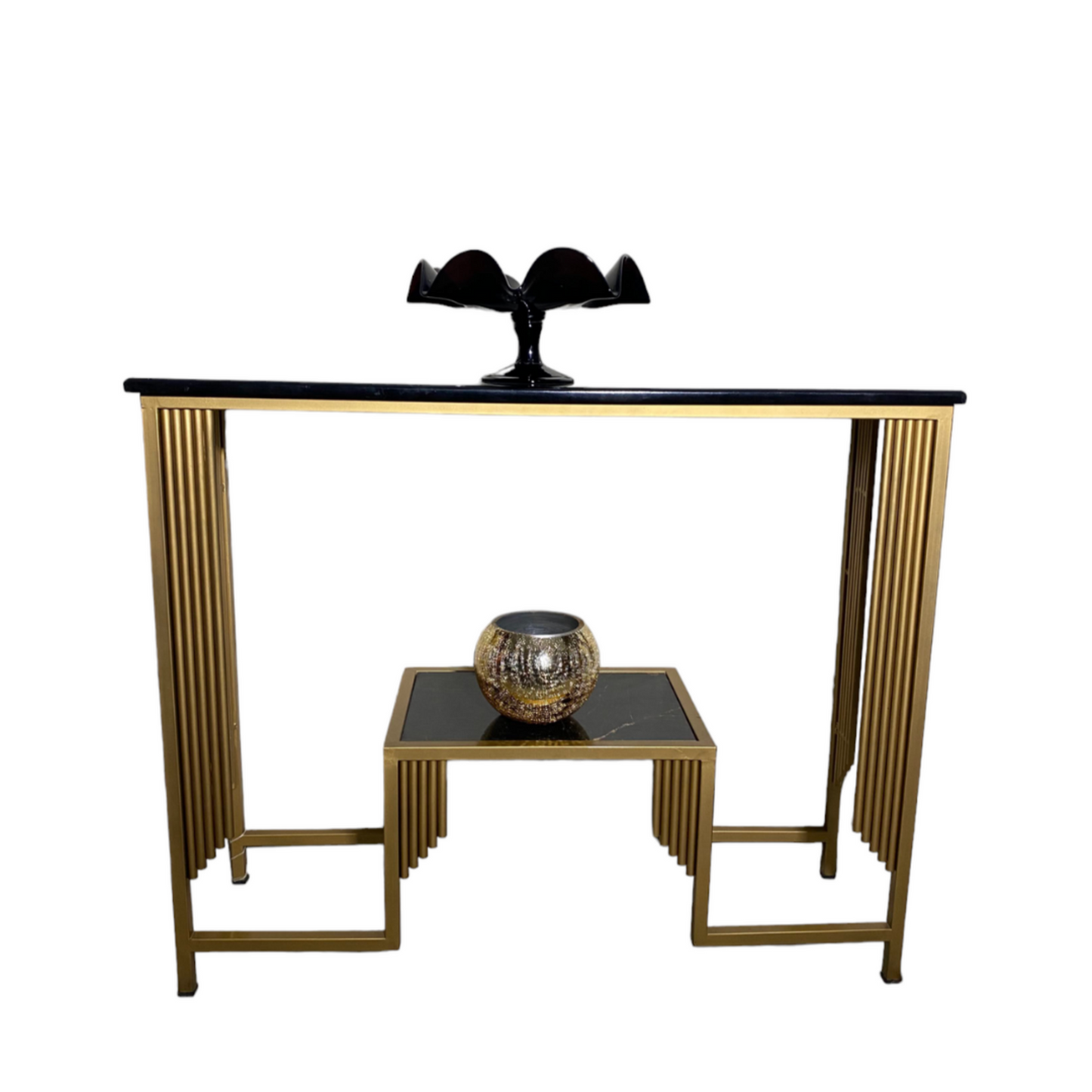 Console Table wooden marble texture top hallway table