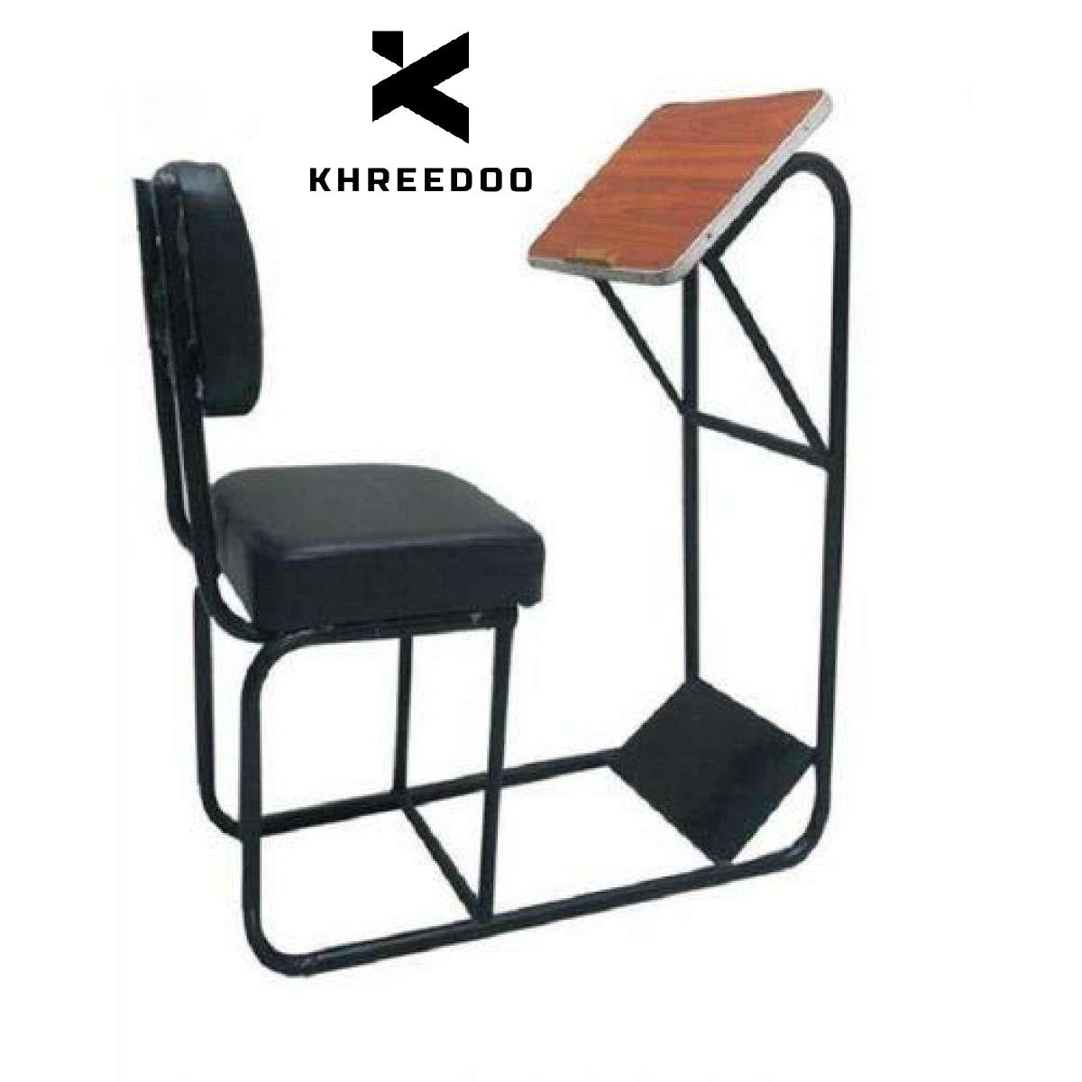 Namaz Desk - Folding & Fixed Wooden Top with Iron Frame