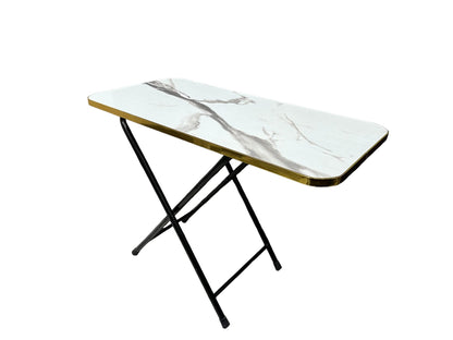 Folding Wooden Study & Dining Table with Metal Legs - Square