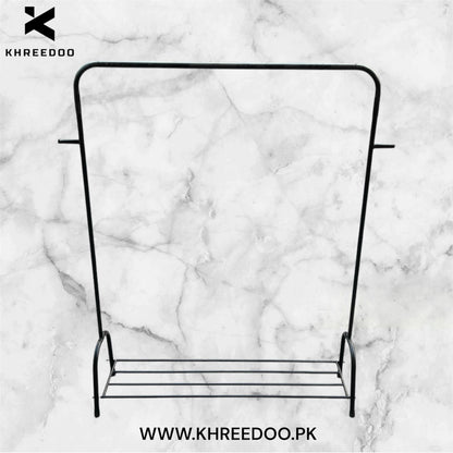 Cloth Hanging Stand with Shoe Rack, Umbrella, and Purse Holder