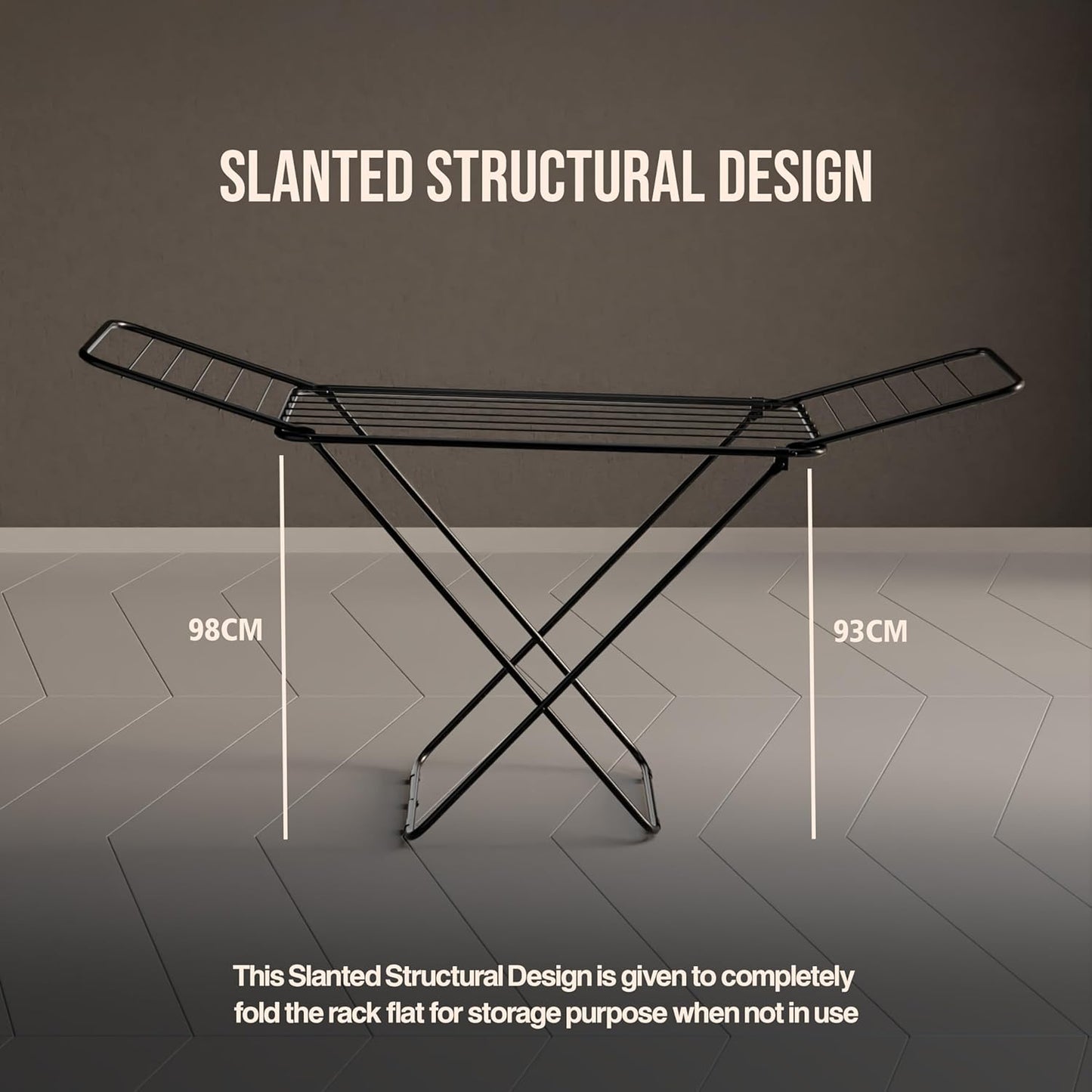 “Foldable Cloth Drying Stand – Lightweight, Weather-Resistant, Portable Laundry Rack with Strong Metal Frame for Indoor & Outdoor Use, Perfect for Clothes, Towels, and Daily Laundry Needs.”