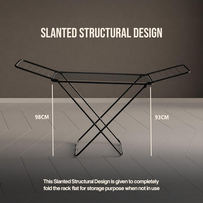 “Foldable Cloth Drying Stand – Lightweight, Weather-Resistant, Portable Laundry Rack with Strong Metal Frame for Indoor & Outdoor Use, Perfect for Clothes, Towels, and Daily Laundry Needs.”