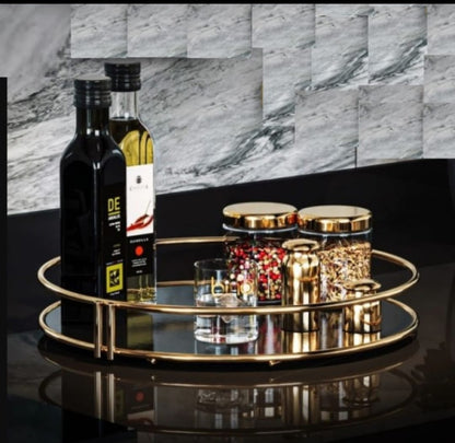 Round Tray Makeup Organizer Matal Frame Premimum Quality