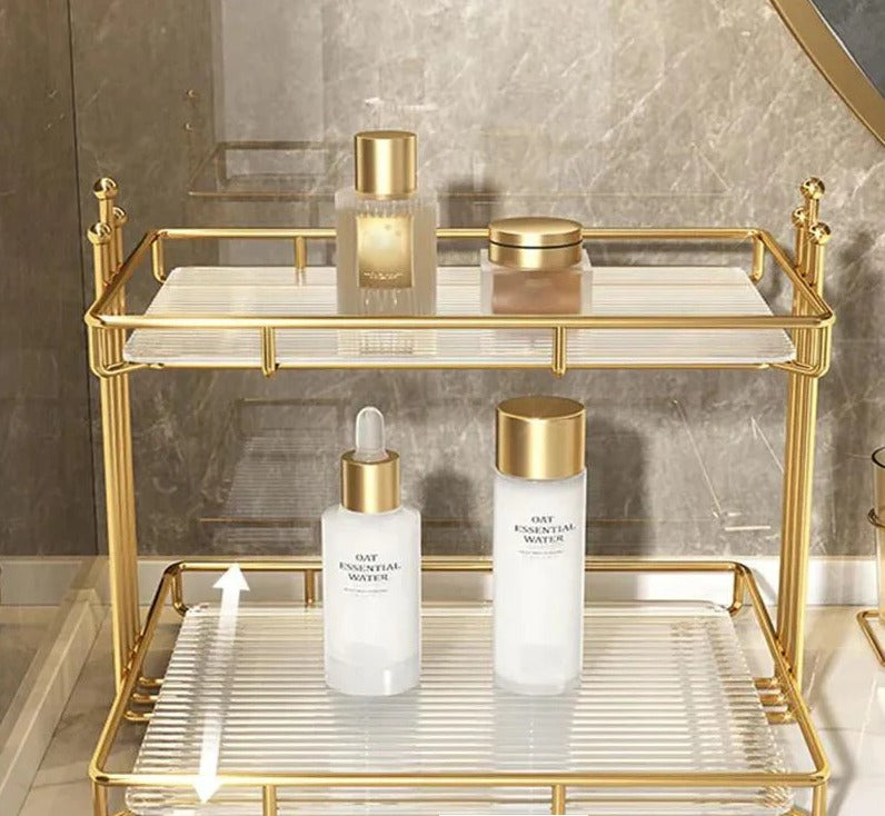New Modern Stylish 2 Layer Makeup Organizer Cosmatic Rack