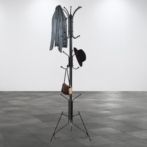 Space-Saving Multi-Purpose Organizer for Clothes, Hats, Scarves & Umbrellas – Durable Entryway Rack