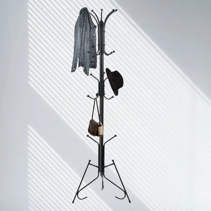 Space-Saving Multi-Purpose Organizer for Clothes, Hats, Scarves & Umbrellas – Durable Entryway Rack