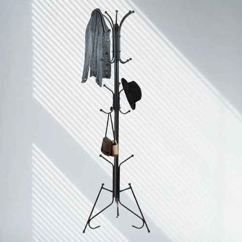 Space-Saving Multi-Purpose Organizer for Clothes, Hats, Scarves & Umbrellas – Durable Entryway Rack