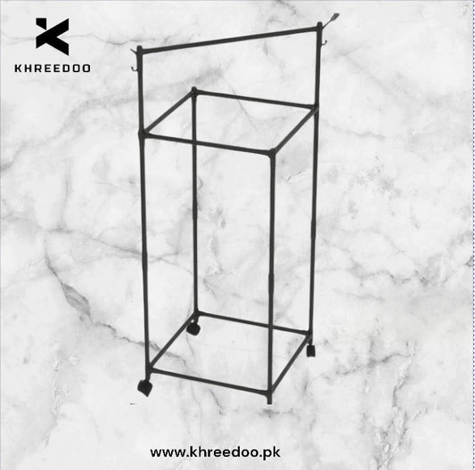 Multi-Purpose Clothes Hanging Rack with Storage Shelves – Durable Metal Stand for Coats, Hats, Umbrellas – Strong Support Organizer for Entryway & Bedroom