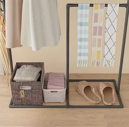 Multi-Functional Clothes & Hat Rack Stand with Hooks for Bags, Scarves, Umbrellas – Home Storage Organizer with Box Shelf – Space Saving Design